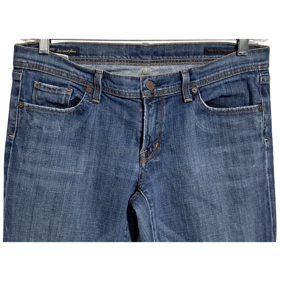 Citizens Of Humanity Ingrid 002 Stretch Low Waist Flare Jeans Size 32 Blue Denim - Picture 6 of 15